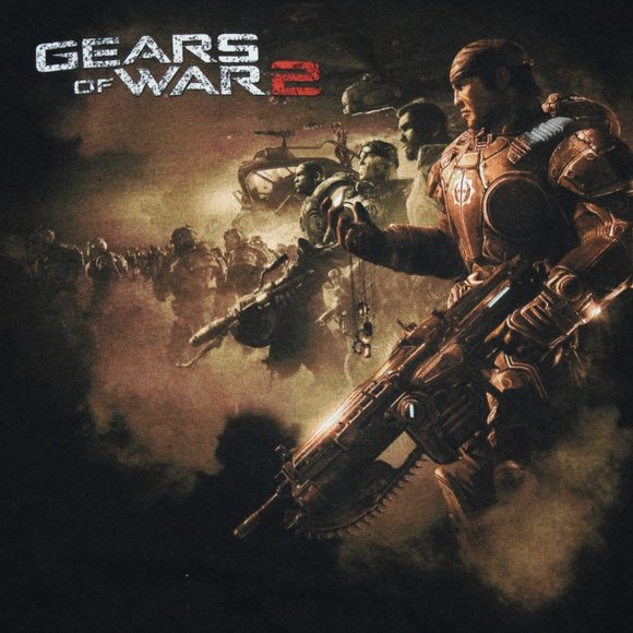 2x BNWOT 2007-08 Gears Of War 1& 2 Video Game Promo Shirts - Picture 6 of 9